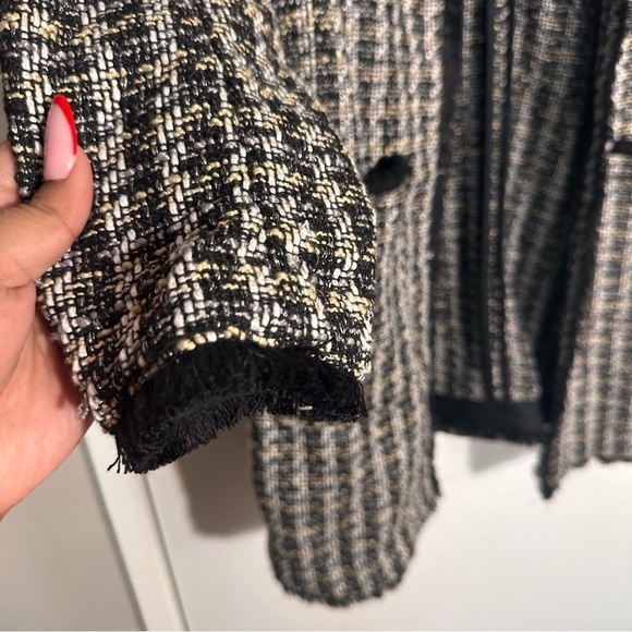 H&M Black and White tweeted Blazer - Picture 4 of 7